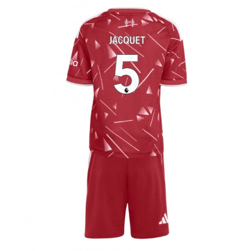 Stroje piłkarskie Liverpool Jeremy Jacquet #5 Koszulka Podstawowej dla dzieci 2026-27 Krótki Rękaw (+ szorty)